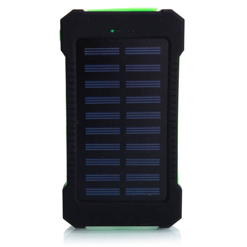 F5 12000mAh Portable Solar Power Bank Green