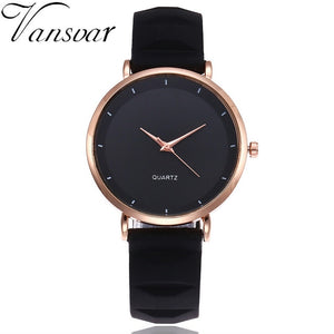 Vansvar Fashion Jelly Silicone Women Watches