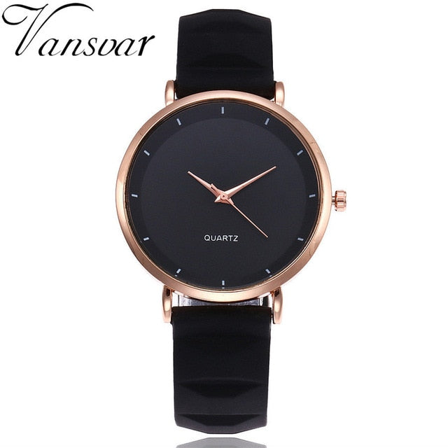 Vansvar Fashion Jelly Silicone Women Watches