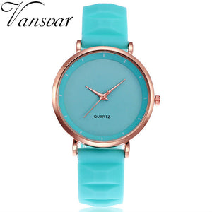 Vansvar Fashion Jelly Silicone Women Watches