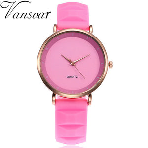 Vansvar Fashion Jelly Silicone Women Watches