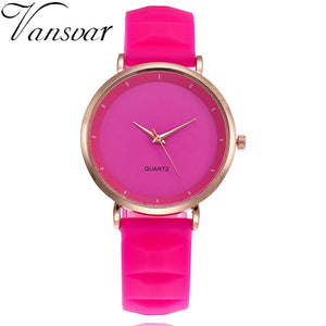 Vansvar Fashion Jelly Silicone Women Watches