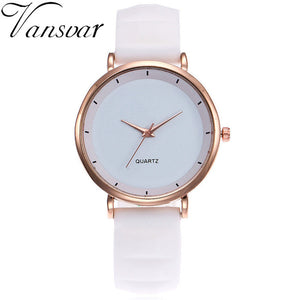 Vansvar Fashion Jelly Silicone Women Watches