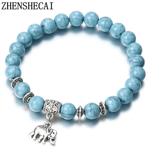 Classic Acrylic Blue Beaded Bracelets